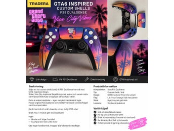 GTA 6 Inspired Custom Shells för PS5 DualSense – Vice City Vibes