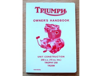 Instruktionsbok Triumph Trophy (TR25w) - 1969