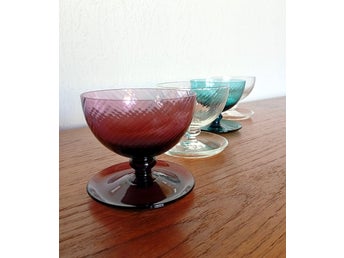 4x Snoddas Coupéglas - 50 60 Tal Retro Glas Design