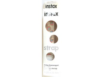 Instax Kamerarem Vit med färgade prickar. HELT NY.