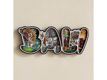 Trä Bali Indonesien Kylskåpsmagnet