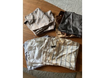 Kavajnäsduk Bröstnäsduk Bla 6 Stycken John Henric 100% Silk 10 Stycken