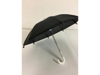 1 Svart Paraply för Dockor / 23cm