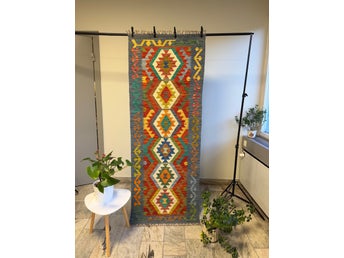 Handvävd Ull kelimmatta 203x76 cm