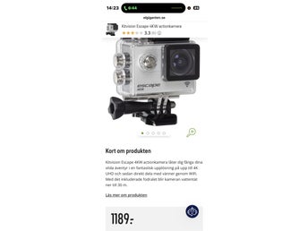 Kitvision Escape 4KW actionkamera