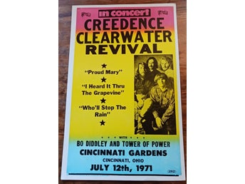 Poster / Creedence Clearwater Revival - Cincinnatti Gardens 1971 / 56x36 Cm