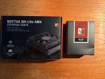 Noctua NH-L9a-AM4 chromax.black med NA-FD1 fläktkanal