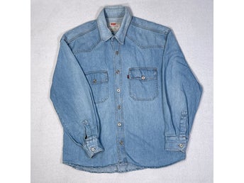 Levi’s Vintage Denimskjorta Western Workwear Ljusblå Stl L