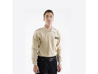 Väktare Hundförarpiké lång ärm - Khaki - M