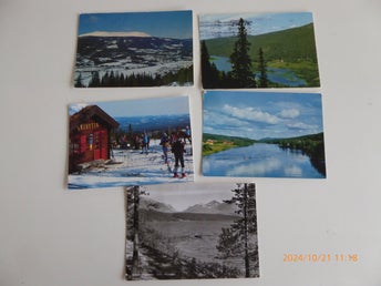 5 Vykort NORGE TRYSIL, ENGERDAL, ÖSTERDALEN