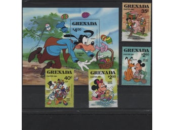 Grenada 1981 Disney Påskfirande 4v + block