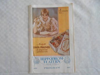 Programhäfte Hippodromteatern 1936–1937 – Oscar Winge, Malmö.