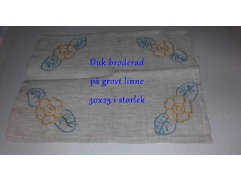 äldre broderad Duk