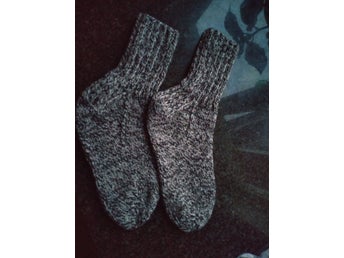 Raggsockor, stickade sockor, strl. 43, nytt