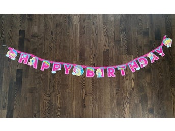 Bokstavsgirlang Happy Birthday Barbie Dreamtopia - kalas, girlang