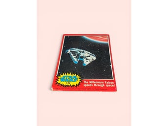 Star Wars The Millennium Falcon samlarkort. 1977!