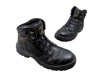 Dunlop Skor Herr Storlek 44 Arbetskängor Svart Läder Skyddsskor Stövlar Boots