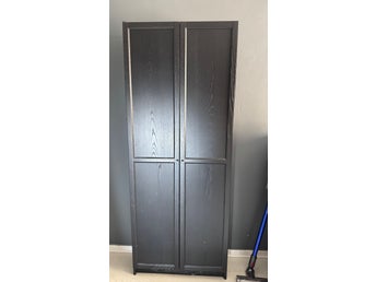 IKEA OXBERG Dörr, svart ekmönstrad, 40x192 cm