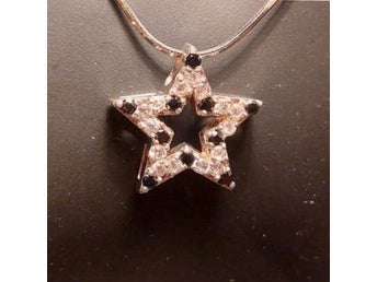 Silver stjärna halsband smycke silverhalsband