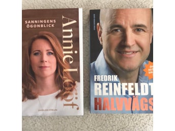 Bokpaket: Annie Lööf och Fredrik Reinfeldt