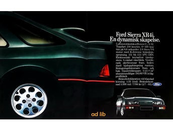 FORD SIERRA XR4i, STOR TIDNINGSANNONS 1983