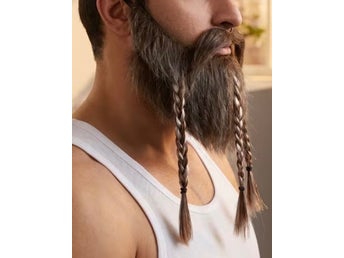 Lösskägg och mustasch vikingaskägg viking maskerad cosplay