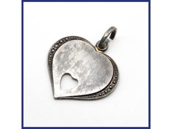 Hänge, 830 silver, hjärta (vikt 1,79g)