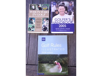 Golf book bundle-3 books in English circa 2000s-Handbook-Rulebook-Guide-2.3Kg