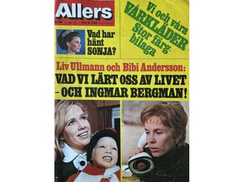 Allers 14 1971 Liv Ullman, Thore Skogman, Wide Hedberg, Kjell Isaksson, Nablus