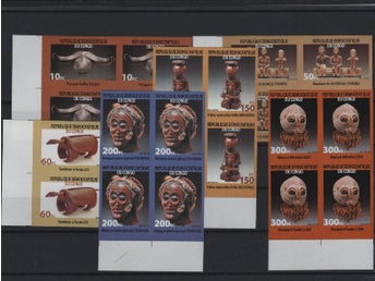 Kongo (Kinshasa) 2002 Lokala konsthantverk 6v i 4-block otandade