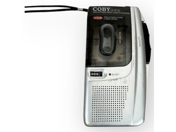 Coby CX-R133 Mikrobandspelare Voice Activated System Silver Vintage Kassett
