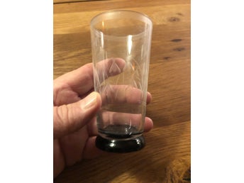 Vintage Glas med svart fot