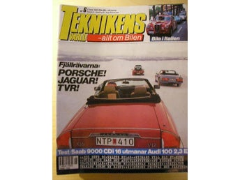 TEKNIKENS VÄRLD NR 6 1989 TEST:SAAB 9000 CDi 16 & AUDI 100