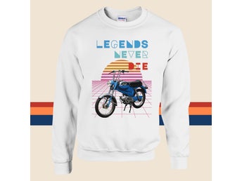 Puch Dakota - storlek (XL) - vit Tjocktröja - LEGENDS NEVER DIE