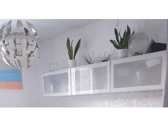 Väggskåp med frostat glas