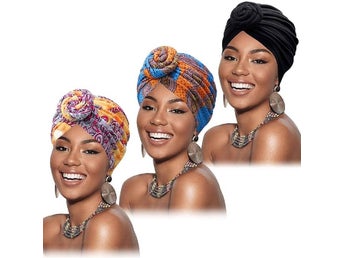 Moderiktiga Afrikanska Huvudbonader / Bandanas (Pack-3)