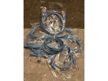 10st. Nätverkskablar, Blå, RJ45 2M