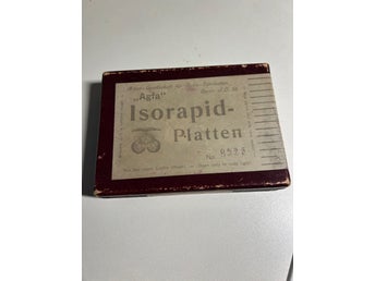 Agfa Isorapid Glas Plattor 12 stycken cirka 100 år gamla
