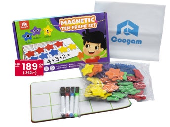 NYTT Coogam Magnetic Ten-Frame Set för Barn | EVA-nummer spel