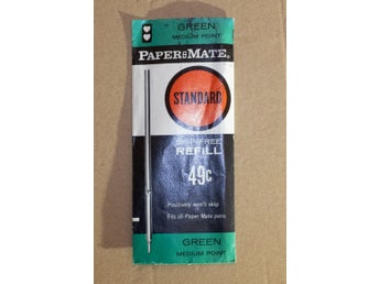 Papermate skip-free refill green medium point - standard - oöppnad vintage