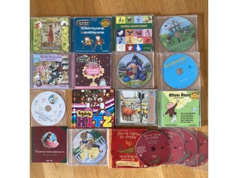 Samling av ljudböcker för barn och barnsånger på CD