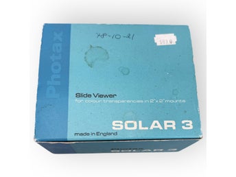 Photax Solar 3 Slide Viewer Vintage Diabetraktare Batteri Plast Beige England
