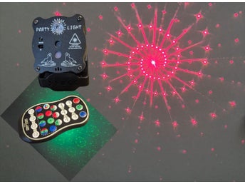 Professionell RGB Laser DJ-lampa – 120 Ljuseffekter med Fjärrkontroll