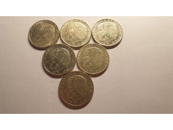 6st X 1kr år 1990, 1 st X 1kr år 1992, 2 st X 1kr år 1998 , 7st X 1kr år 1999.