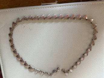 Vintage silverhalsband 1950/60-tal – Modernistisk design – 43 cm