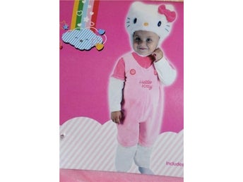 Jättesöt Hello Kitty utklädningsdräkt Stl. 92 maskerad