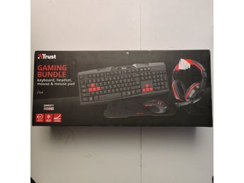 Ny oanvänd Trust Gaming Bundle Ziva Tangentbord, Headset, Mus & Musmatta