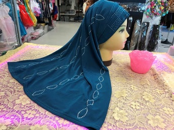 Arabisk Hijab / Muslimsk Huvudduk med Glitter