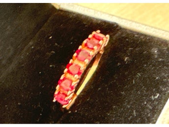 Natural Ruby silver 925 ring justerbar sten drottning
