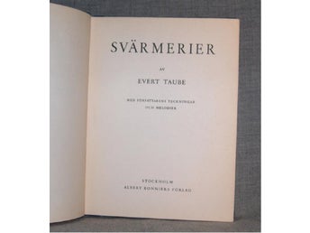 Evert Taube - Svärmerier. Illustrerad.